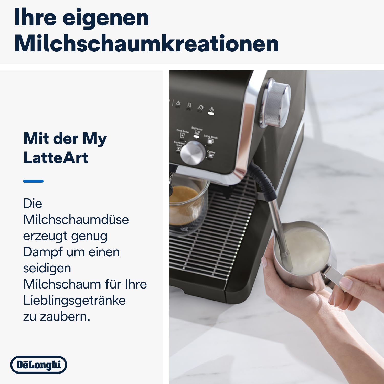 De'Longhi Siebträgermaschine La Specialista Arte EC9155.MB, Espressomaschine mit Mahlwerk, 8 Mahlgrade, 15 Bar, 3 Temperaturen, Milchschaumdüse, 1550W, 1,7L Tank, Edelstahl/Schwarz inkl. Barista-Kit