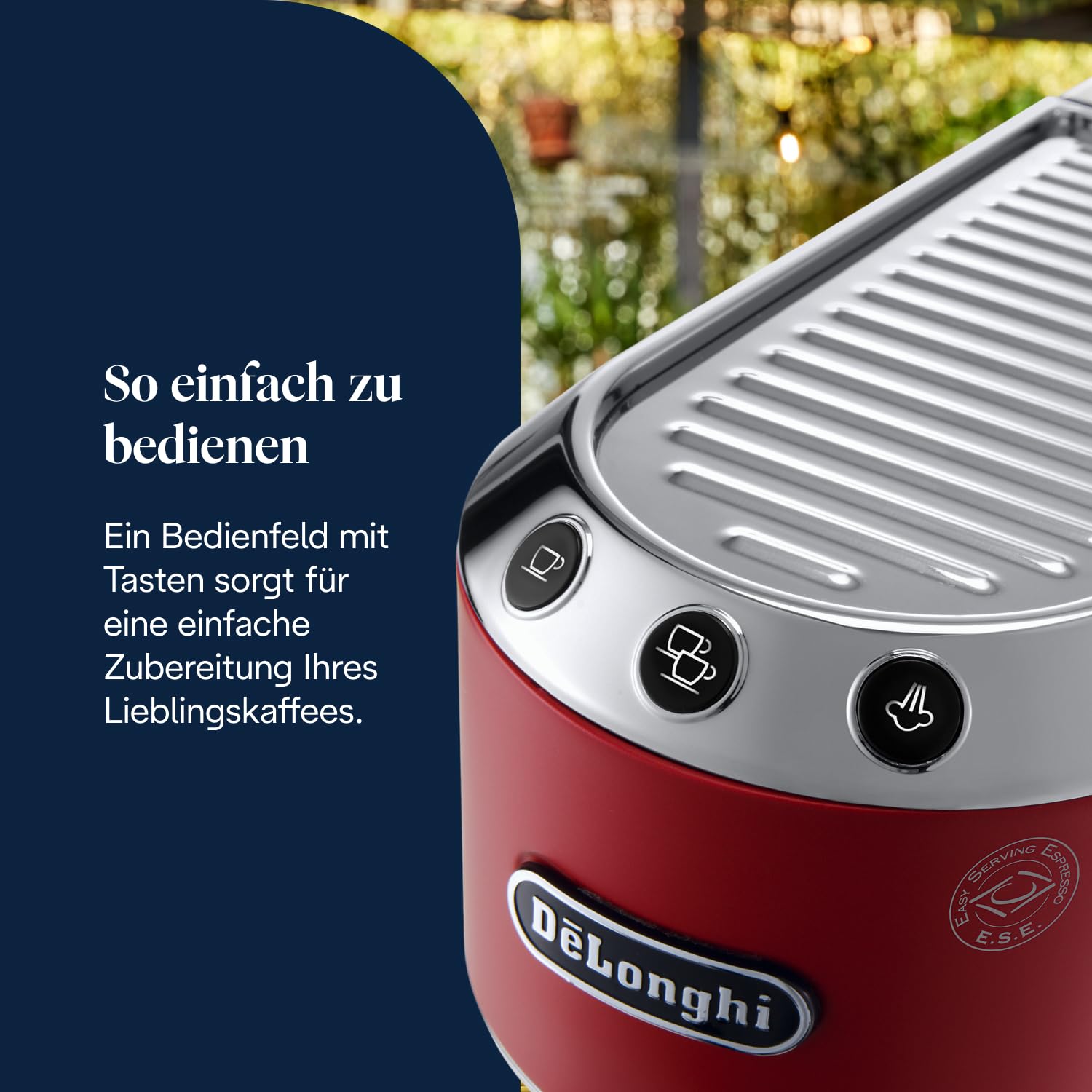 De'Longhi Dedica Duo - Perfetto Kompakte Siebträgermaschine Espressomaschine mit Soft-Touch-Icons, manuellem Milchaufschäumer für Espresso, Cappuccino und Cold Brew, 15cm breit, Metall (EC890.M)