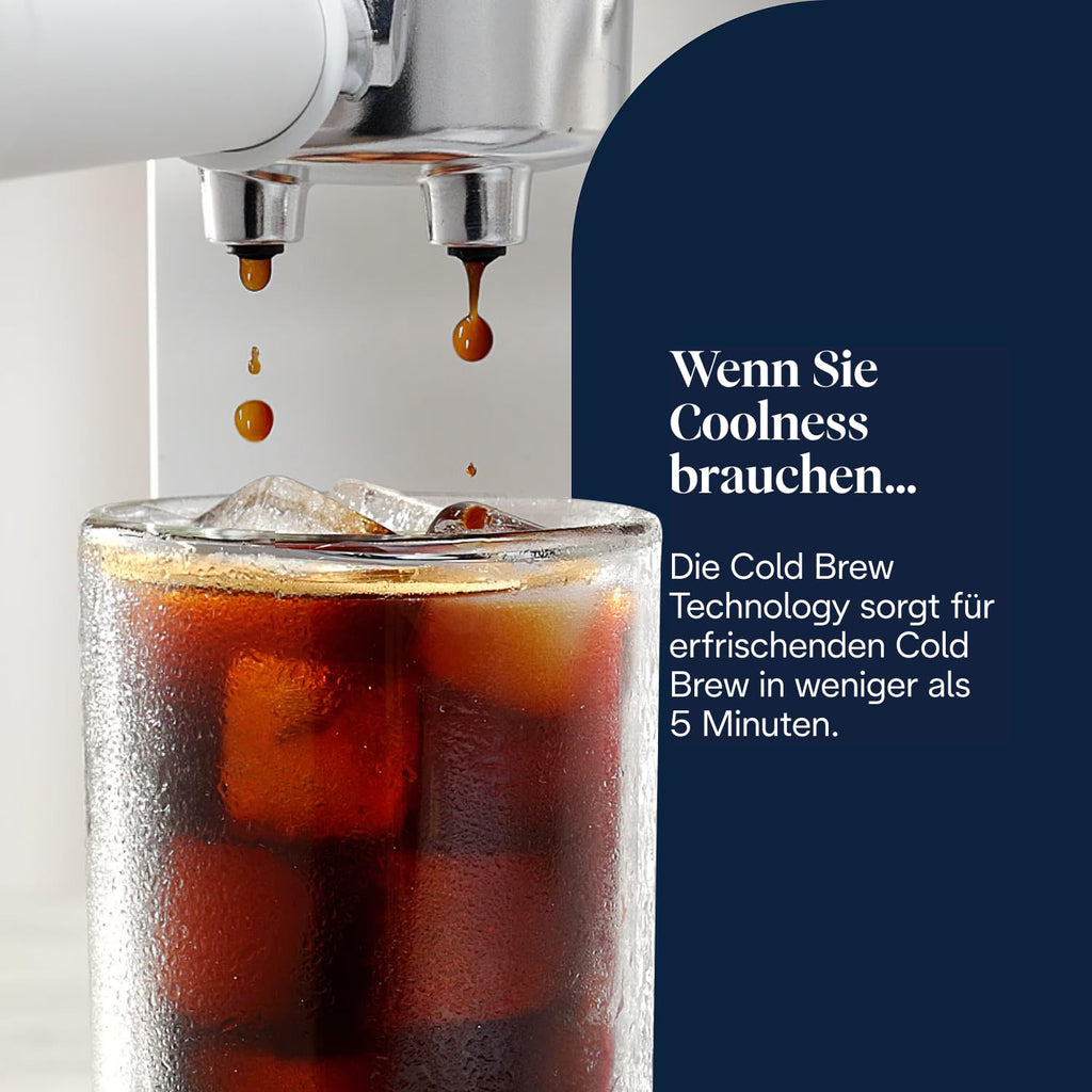 De'Longhi Dedica Duo - Perfetto Kompakte Siebträgermaschine Espressomaschine mit Soft-Touch-Icons, manuellem Milchaufschäumer für Espresso, Cappuccino und Cold Brew, 15cm breit, Metall (EC890.M)