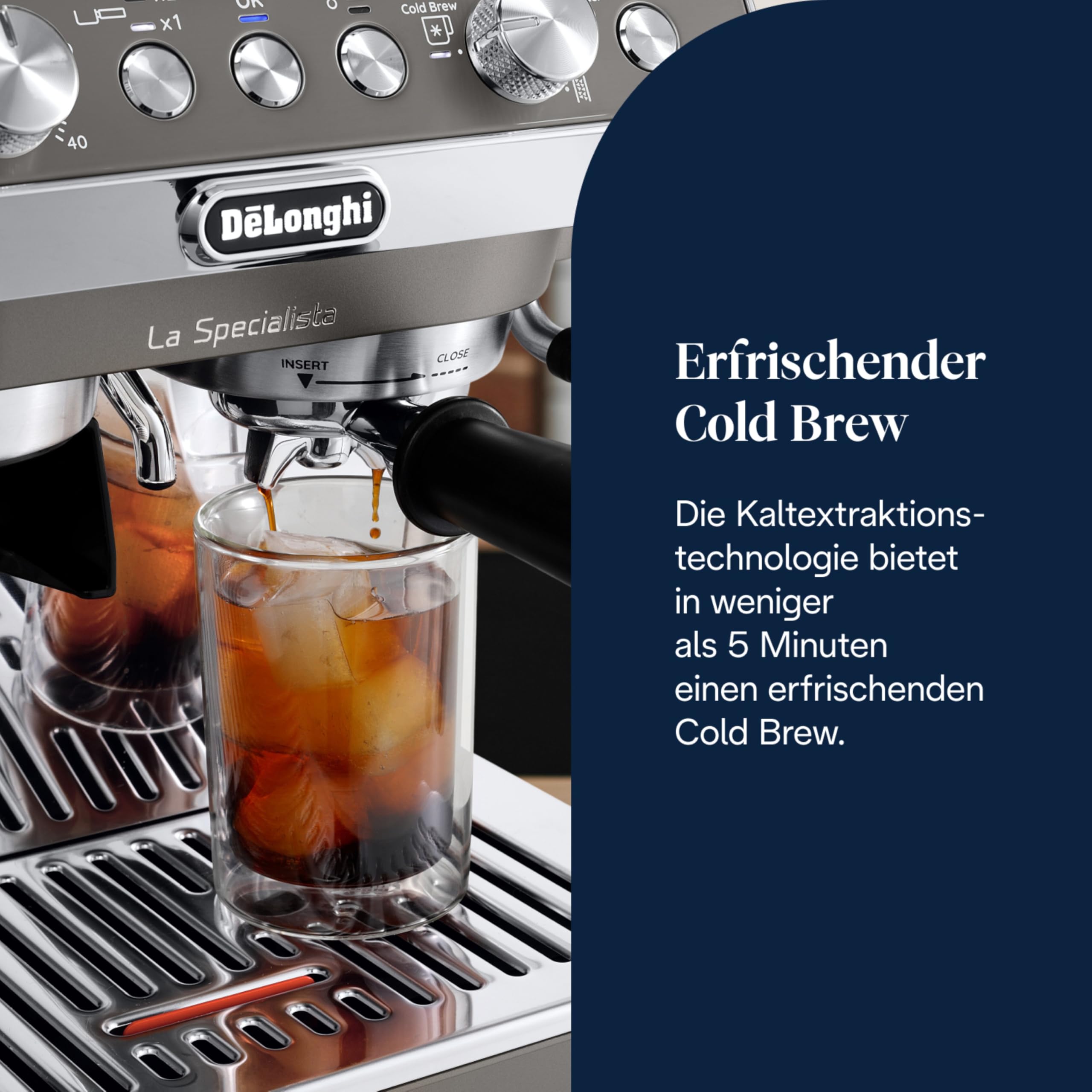 De'Longhi Siebträgermaschine La Specialista Arte EC9155.MB, Espressomaschine mit Mahlwerk, 8 Mahlgrade, 15 Bar, 3 Temperaturen, Milchschaumdüse, 1550W, 1,7L Tank, Edelstahl/Schwarz inkl. Barista-Kit